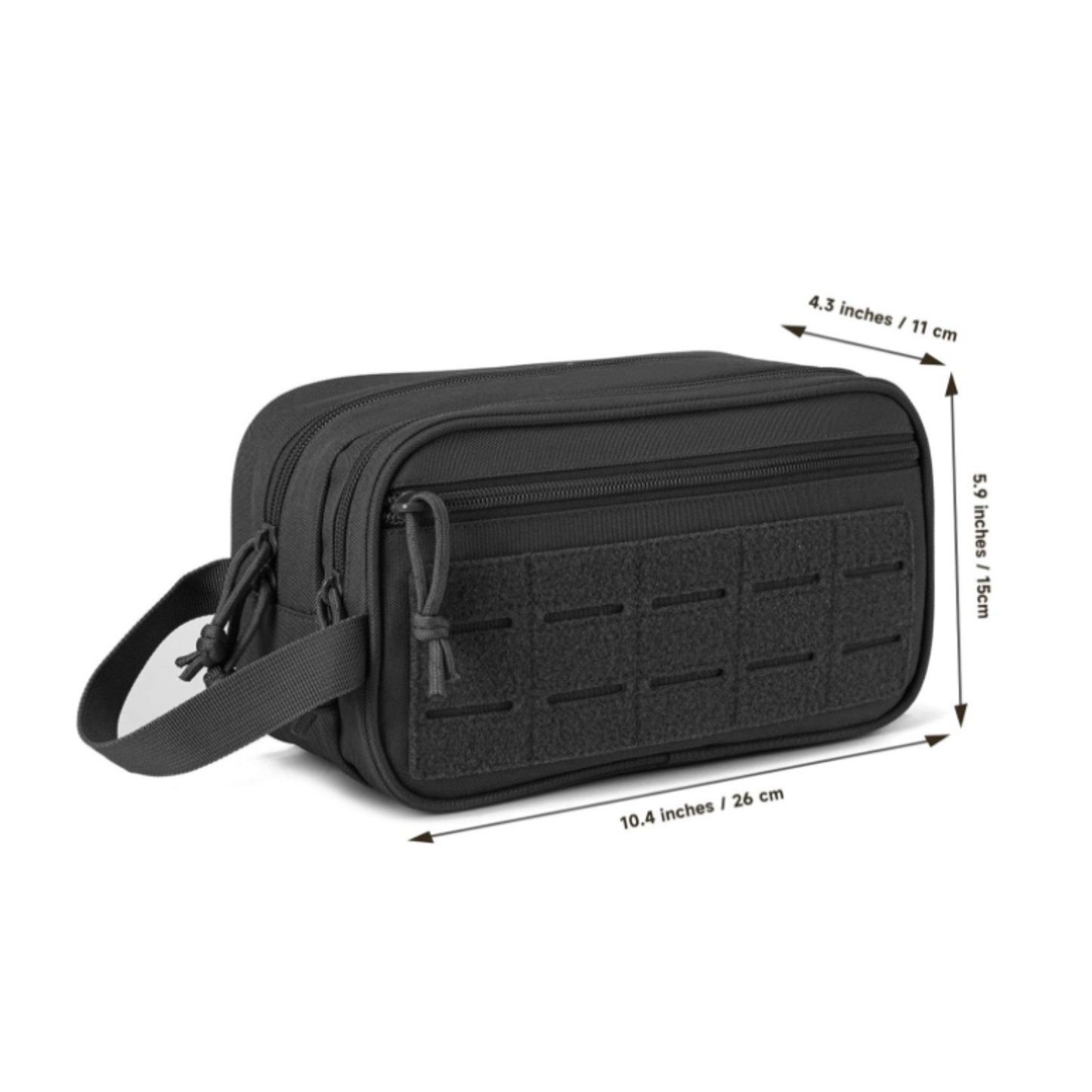 The Aussie Man Wash Bag Black Dimensions