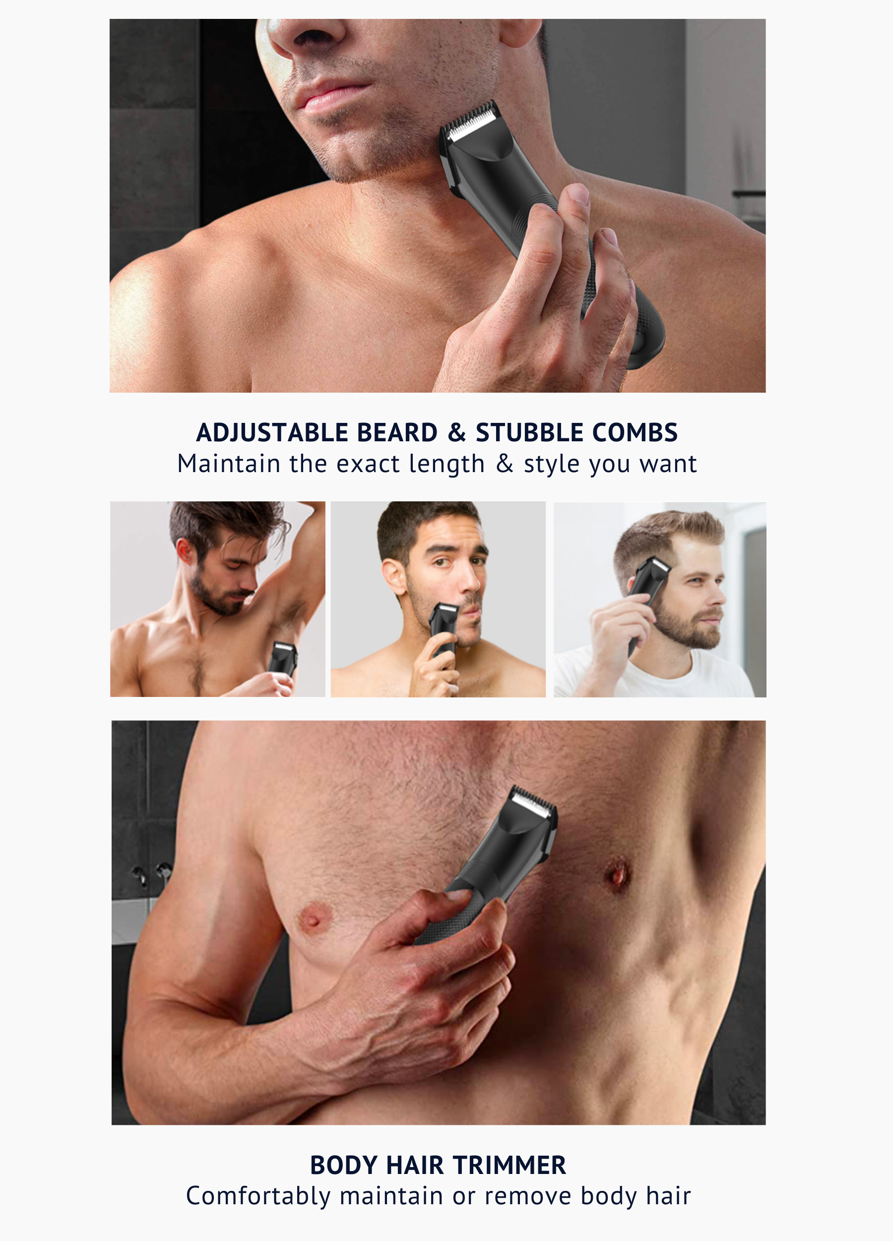 Beard Body Hair Trimmer – The Aussie Man - Main Image
